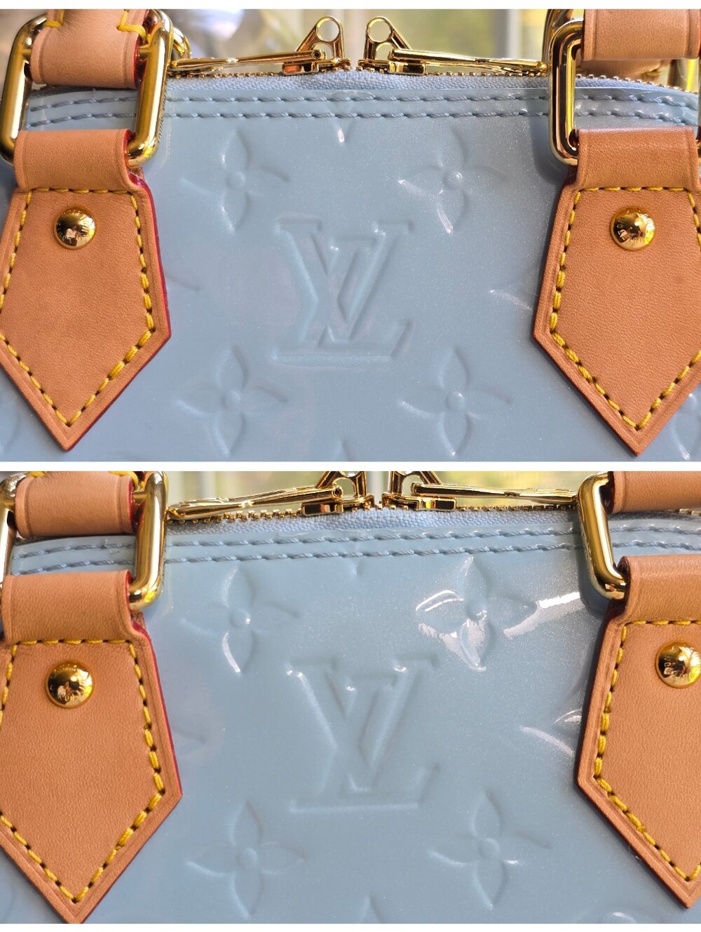 Louis Vuitton LV Remix Special Edition Vernis Hairclip Alma BB Sky Blue - Picture 11 of 16